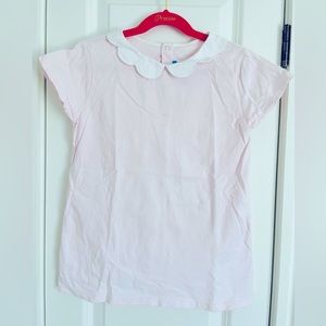 Jacadi girl’s T-shirt with flower petal shape collar